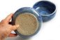 Preview: handgetöpferte Müsli Bowl Schale aus Keramik - in schattiertem Meerblau